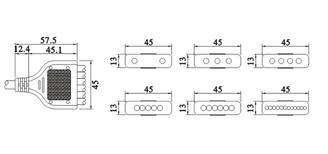 Y型一拖多規(guī)格尺寸圖紙 Y型一拖多規(guī)格尺寸圖紙