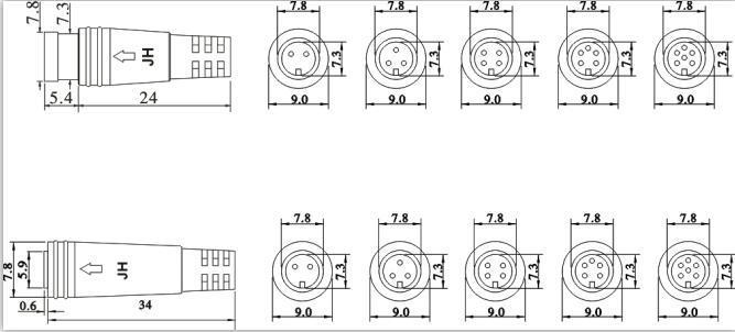 m8防水連接線規(guī)格尺寸