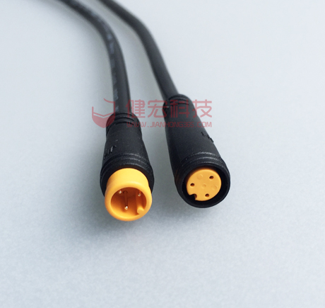 共享單車防水連接線 2-6芯太陽能板gps防水信號線