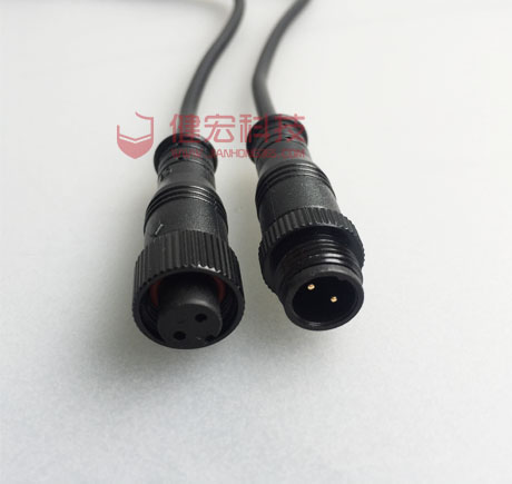 m12公母對(duì)插2p防水插頭