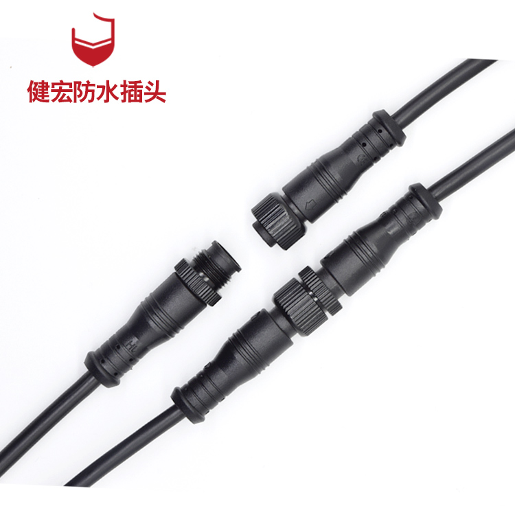 m12 2-12p戶外照明防水連接器