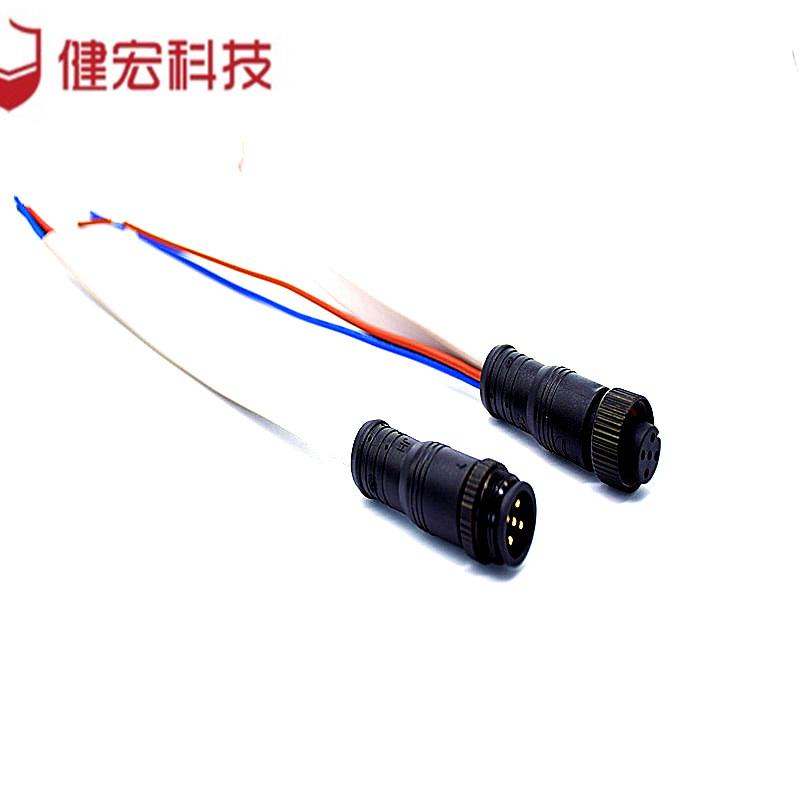 M16 扁線防水連接器 5芯線對(duì)線LED接頭