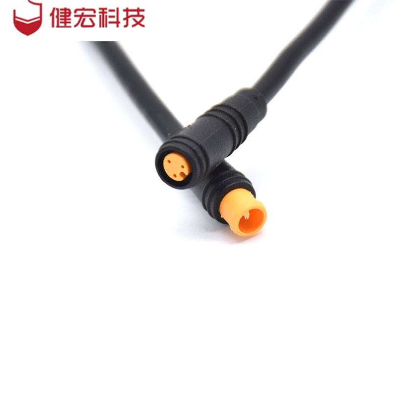 m7 三芯防水連接器線 電動自行車公母對接插頭